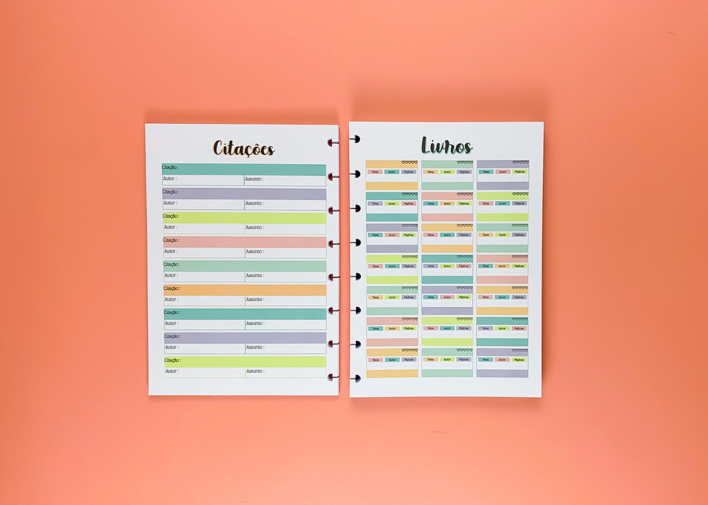 Planner do estudante - REFIL