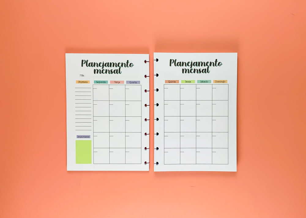 Planner do estudante - REFIL