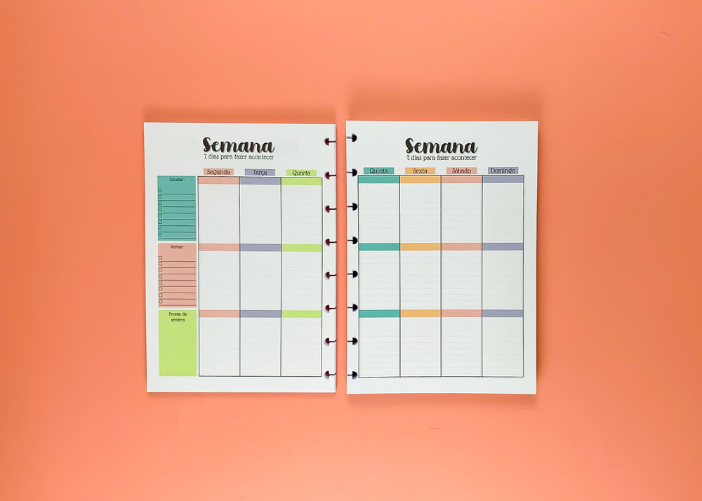 Planner do estudante - REFIL