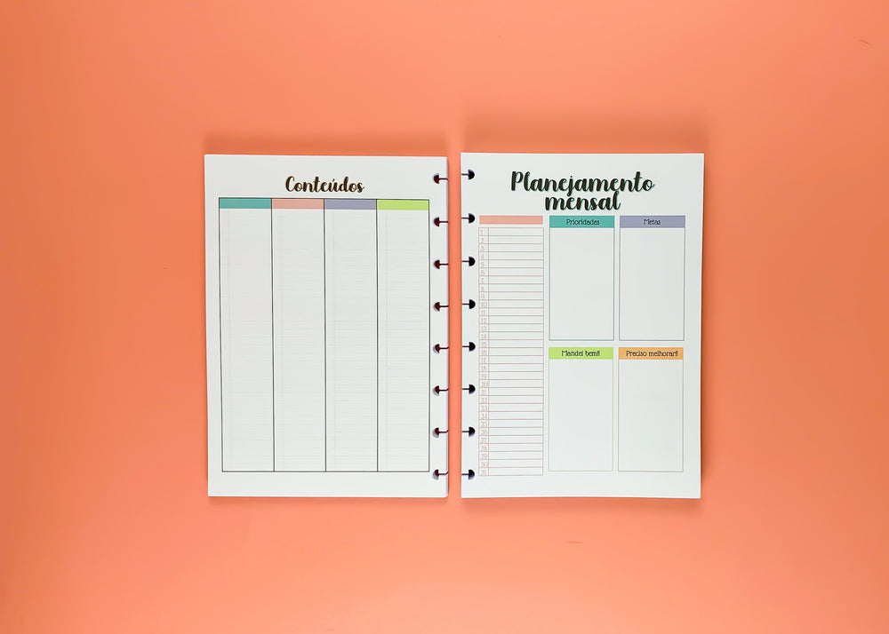 Planner do estudante - REFIL