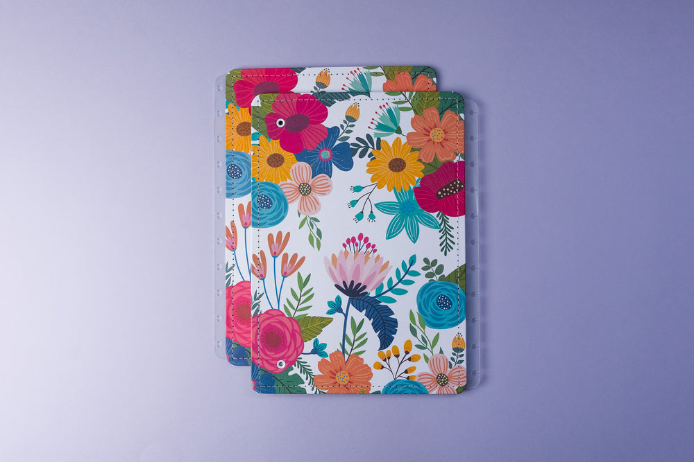 Capa e Contracapa Floral Branco